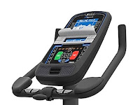 Dual Track blue backlit LCD console with Bluetooth on Nautilus U616 MY18 Upright Exercise Bike 2018