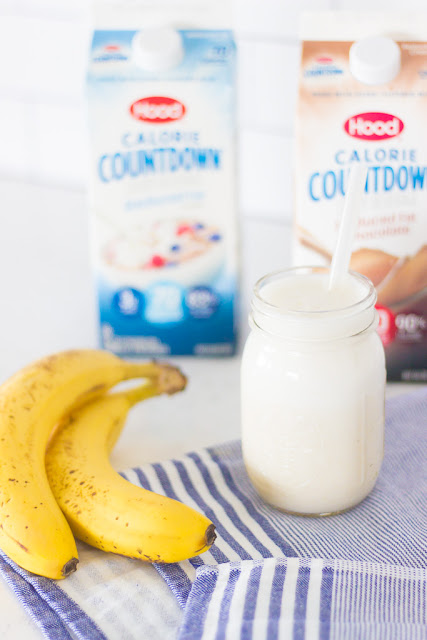 Banana Milk, Hood Calorie  Countdown, Banana Peanut Butter Smoothies, Dairy for Kids, Breakfast Drinks, Banana drink, smoothie recipes, toddler drinks, toddler smoothies, milk drink recipe