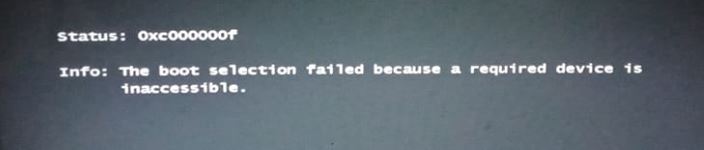 0xc000000f error code.