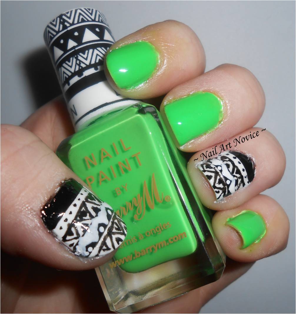 Nail Art Novice Try Something Tuesday Tribal Nail Art With Barry M