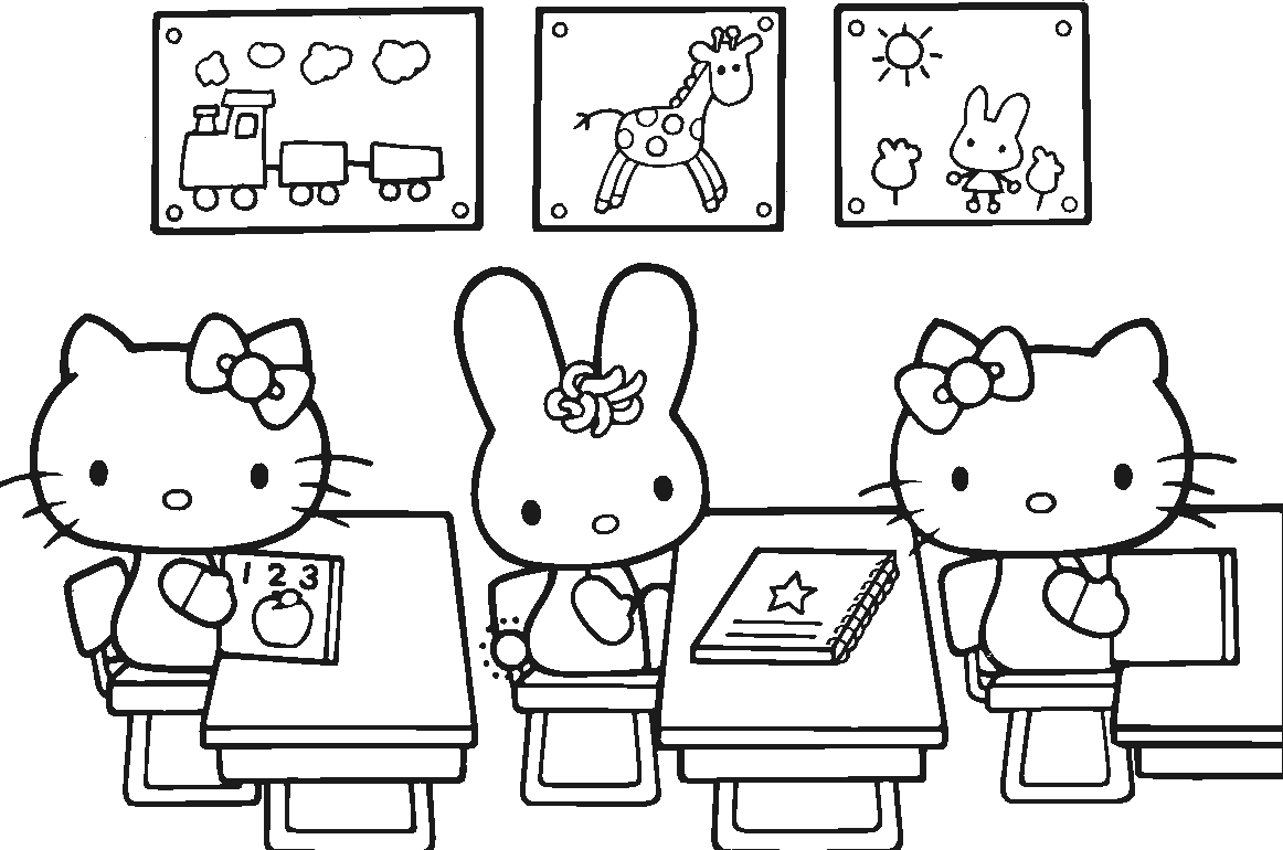 Hello Kitty Coloring Pages