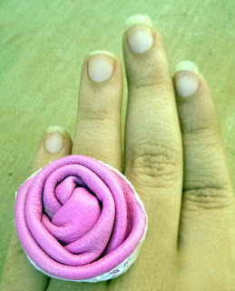 Valentine leather rose ring