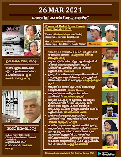 Daily Malayalam Current Affairs 26 Mar 2021