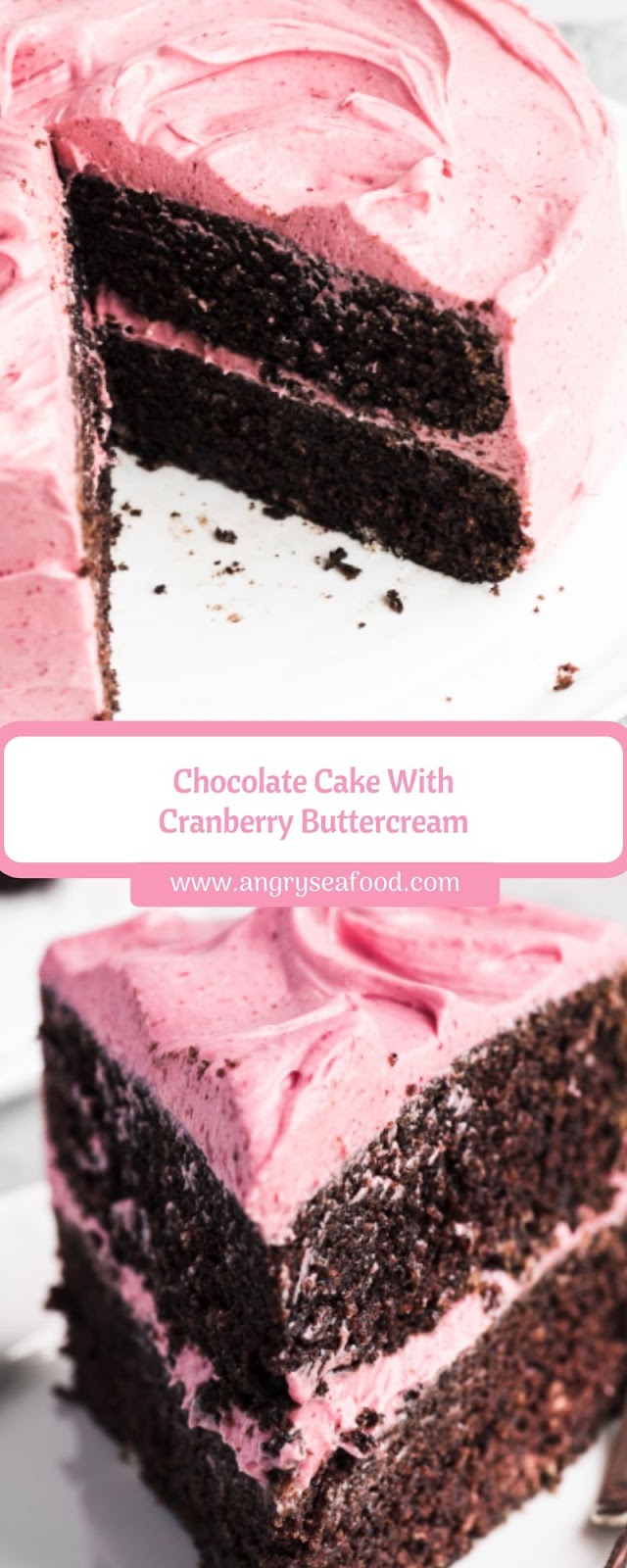 Chocolate Cake With Cranberry Buttercream Chocolate Cake With Cranberry Buttercream
