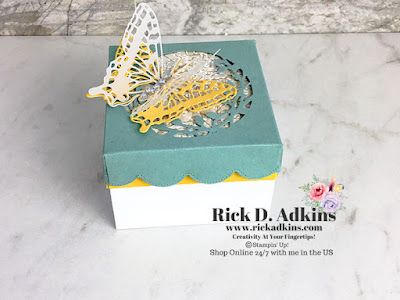 Check out this double lidded drapery fold butterfly box for the October 2021 Creative Stampers Blog Hop