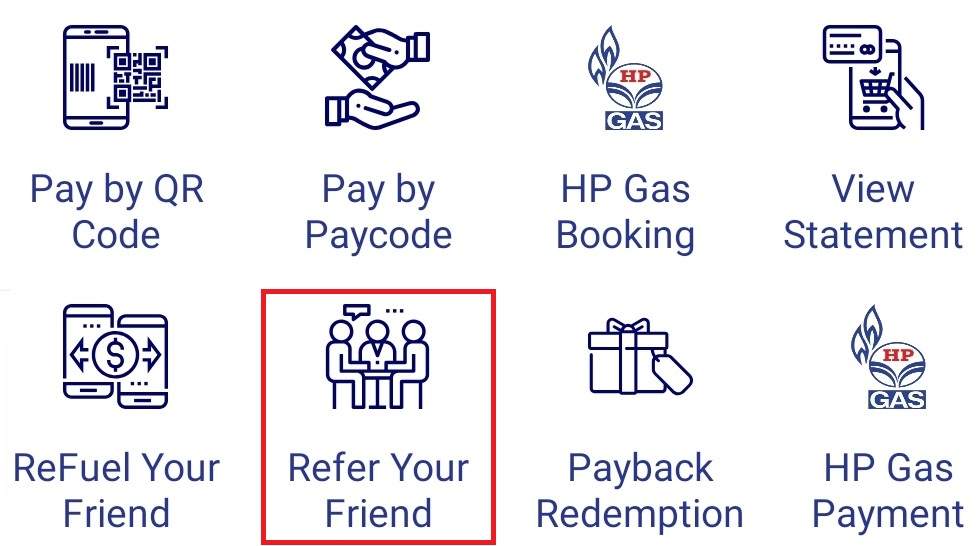 HP Refuel App Get Rewards Points on Referring Friends Makemyway