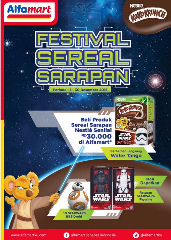 Promo Festival Sereal Sarapan Hadiah 10 Starwars BB8 Droid