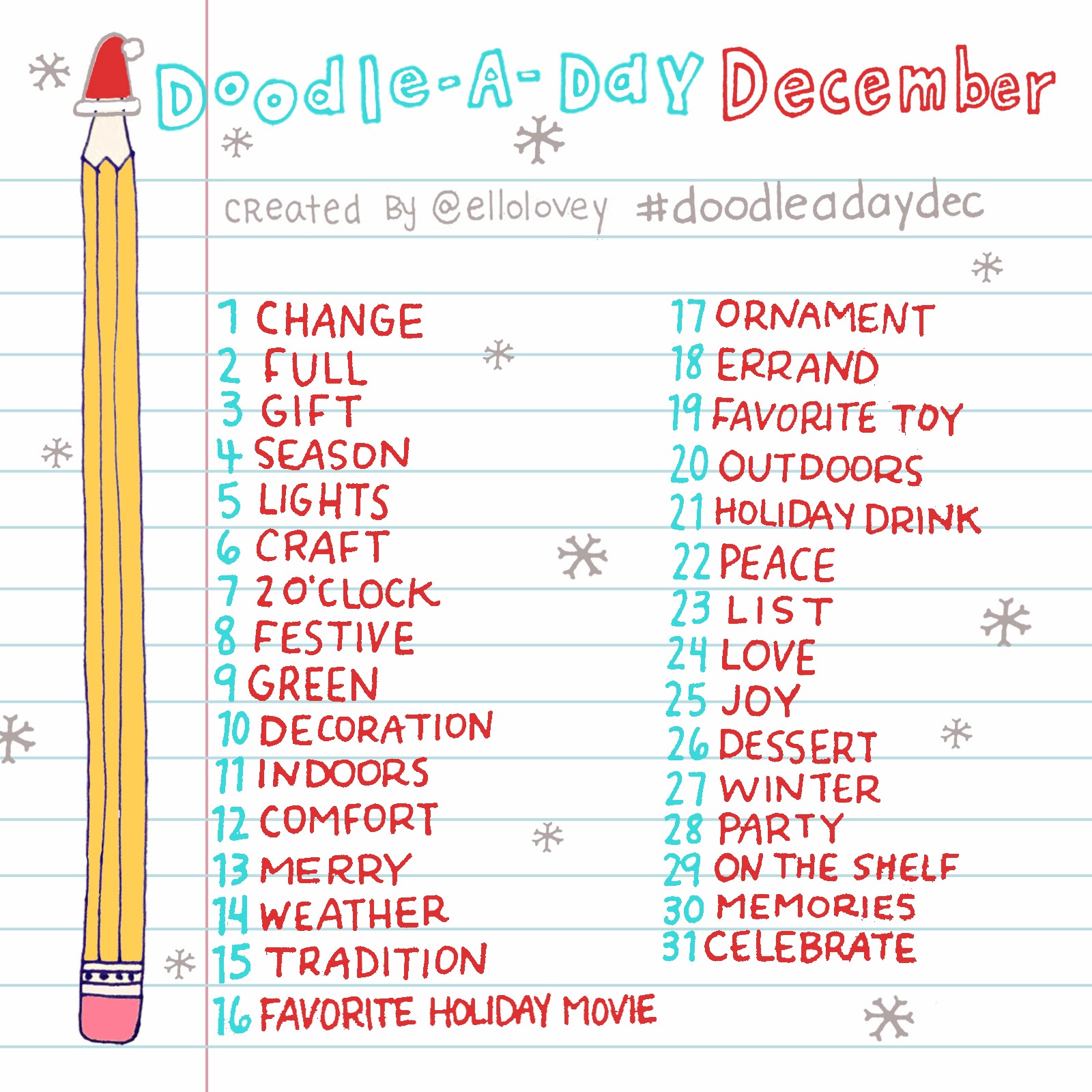 Rhi-Creations: Doodle a Day December