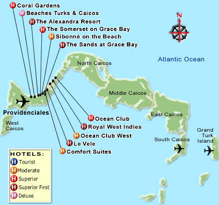 MAPS OF TURKS AND CAICOS - Turks And Caicos Map 