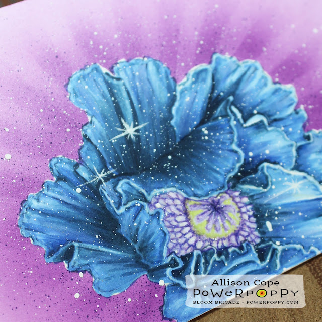 Galaxy Hugs by Allison Cope featuring the "Poppy XL" stamp set from Power Poppy.