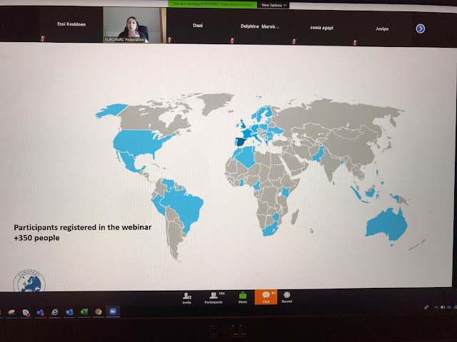 Maailman kartta. Rekisteröityneitä oli +350 ihmistä.