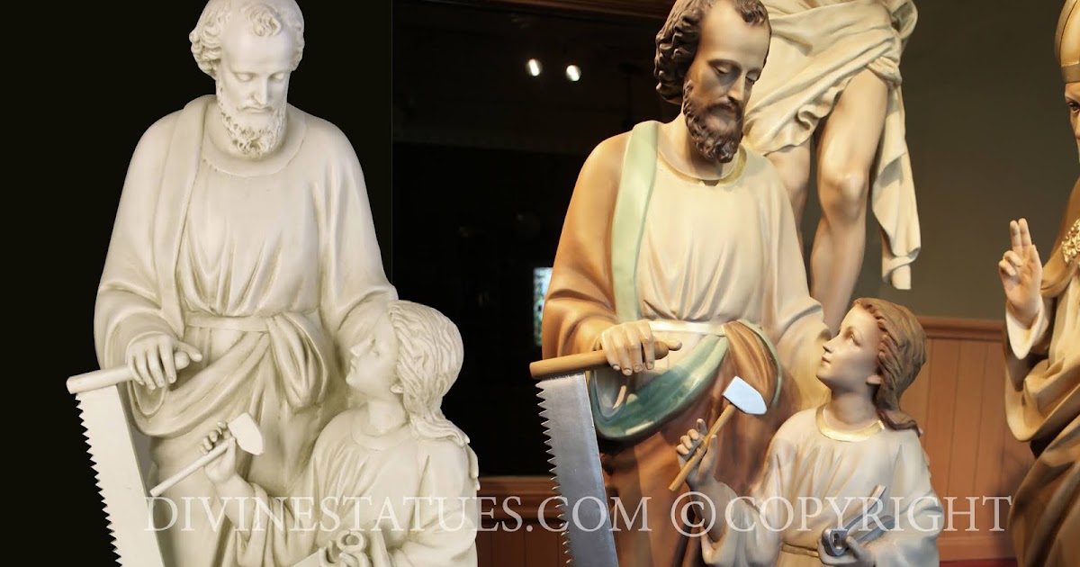 Divine Statues Restoration Saint Joseph the worker statue