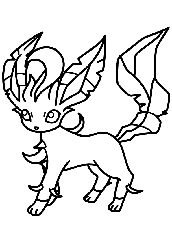 Leafeon Cute Coloring Page - Free Printable Coloring Pages for Kids