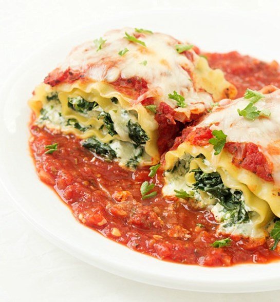 Spinach Lasagna Roll-Up #spinach #easyrecipe