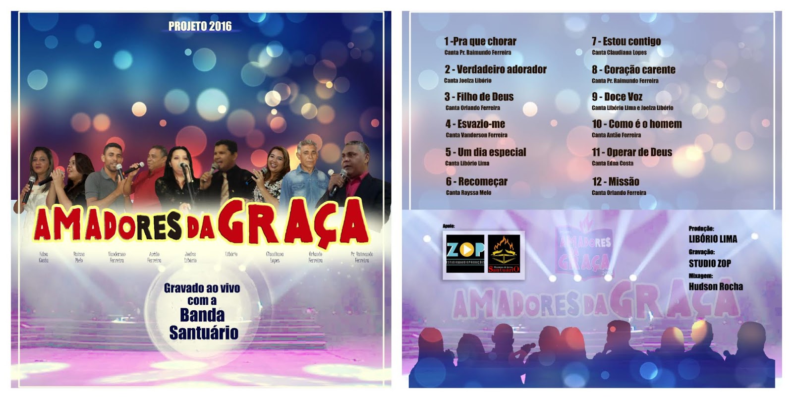 CD - Amadores da Graça/2016 - Banda Santuário ao vivo