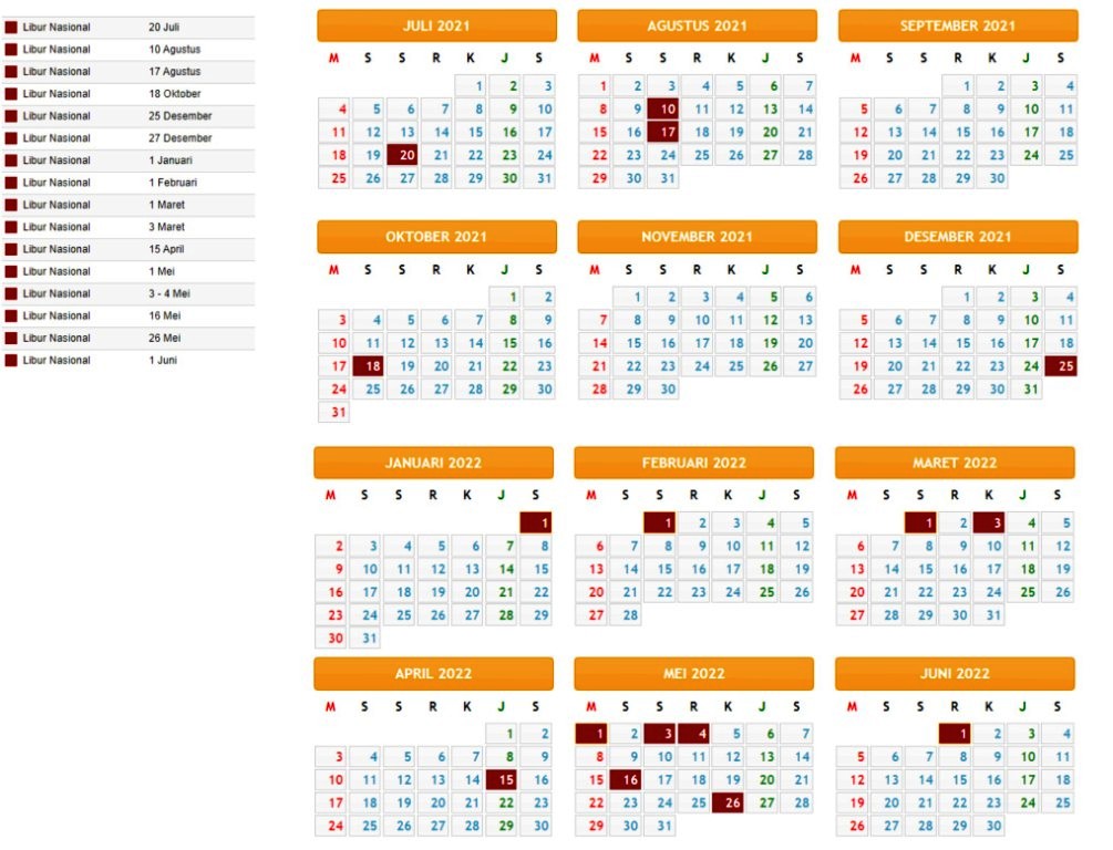 Terbaru Kalender Pendidikan Tahun Pelajaran 2021 2022 Provinsi Sumatera Utara Massalam Com