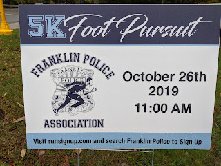 5K Foot Pursuit - fund raising for the Franklin Police Association - Oct 26