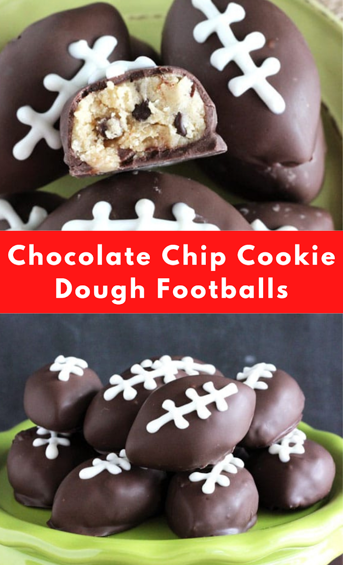  Chocolate Chip Cookie Dough Footballs