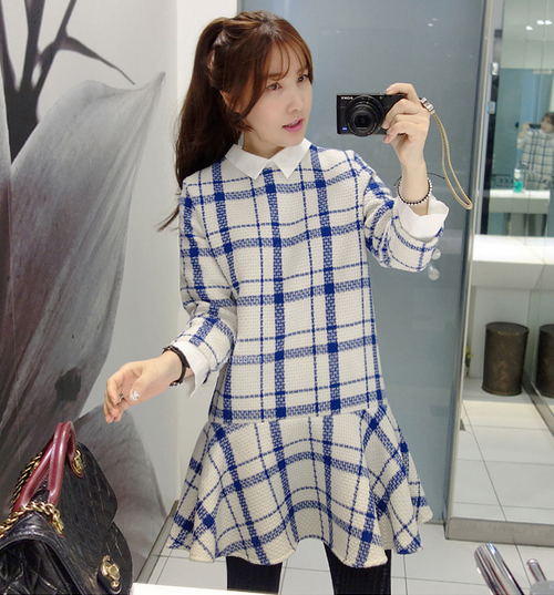 [Miamasvin] Check Flared Dress | KSTYLICK - Latest Korean Fashion | K ...