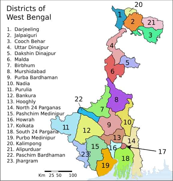 List of districts of West Bengal
