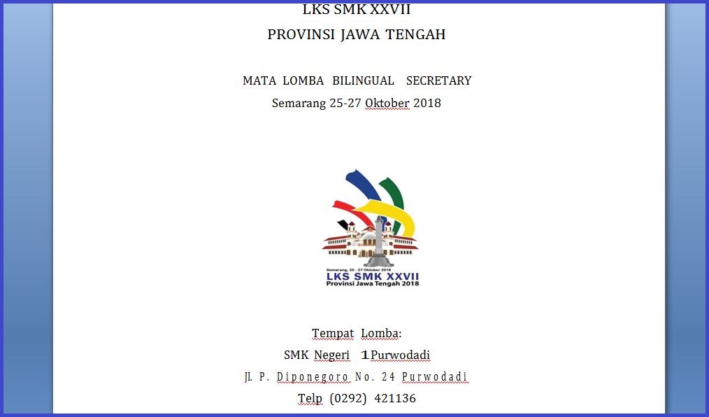 Download Juknis Dan Kisi Kisi Bidang Lomba Bilingual Secretary Smkn 1 Purwodadi