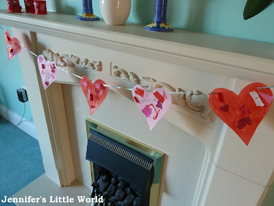 Simple toddler heart bunting for Valentine's Day