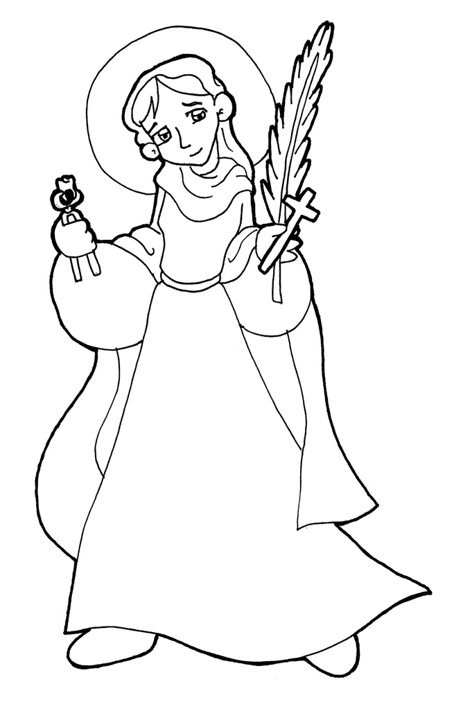 Dibujos para catequesis SANTA APOLONIA DE ALEJANDRÍA