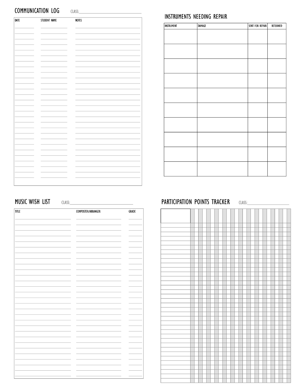 Orchestra Classroom Lesson Plan Template for Orchestra