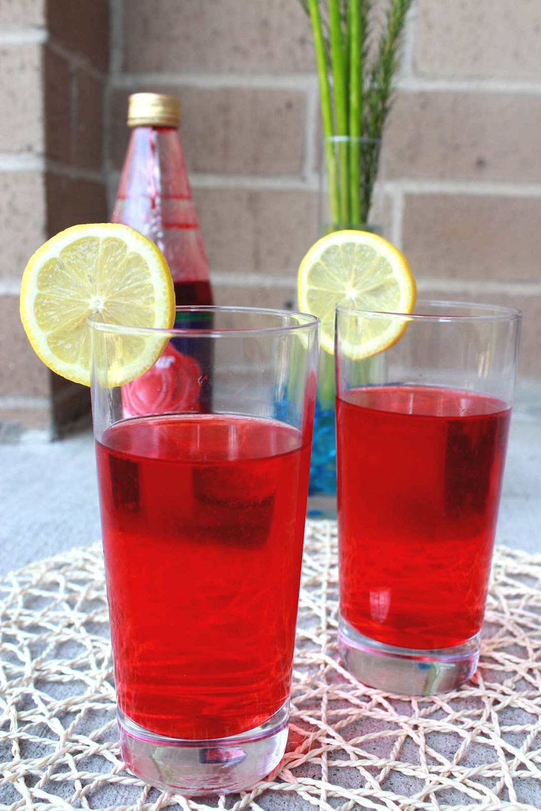 Manju's Eating Delights Rose Lemonade...a ruby colored, rose flavored
