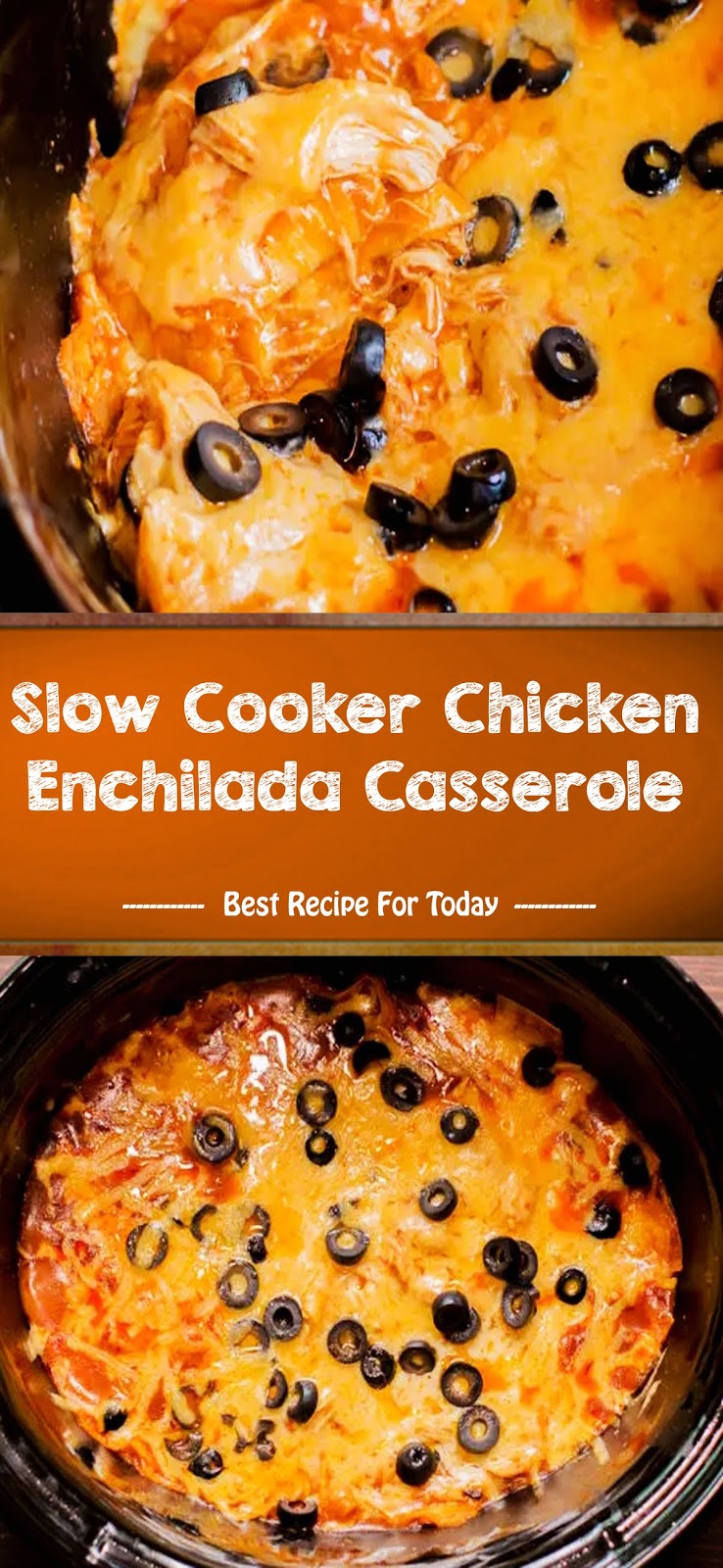 Slow Cooker Chicken Enchilada Casserole