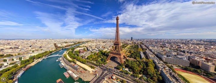 Paris, France - 12 Incredible 360° Aerial Panoramas of Cities Around the World