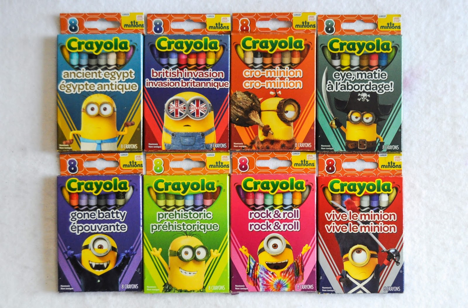 8 Count Crayola Minion Crayons What's Inside the Box Jenny's Crayon