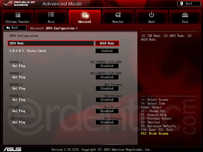 Asus Bios Sata Mode Screen