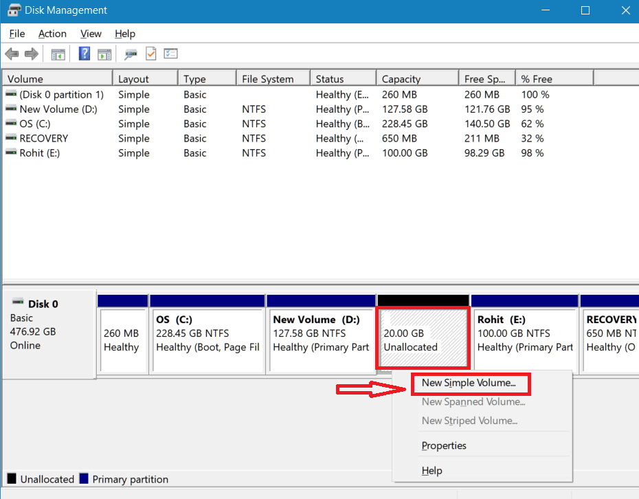 How to Partition A Hard Disk in Windows 10?