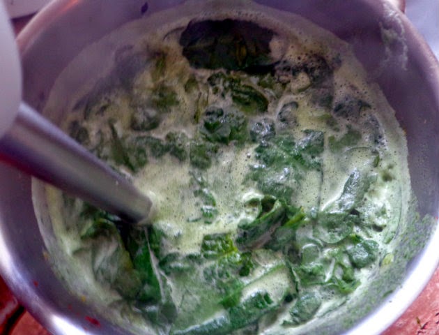 add the remaining spinach and process until silky smooth.
