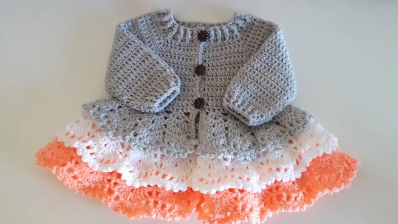 Aprende a tejer bello vestido en capas a crochet