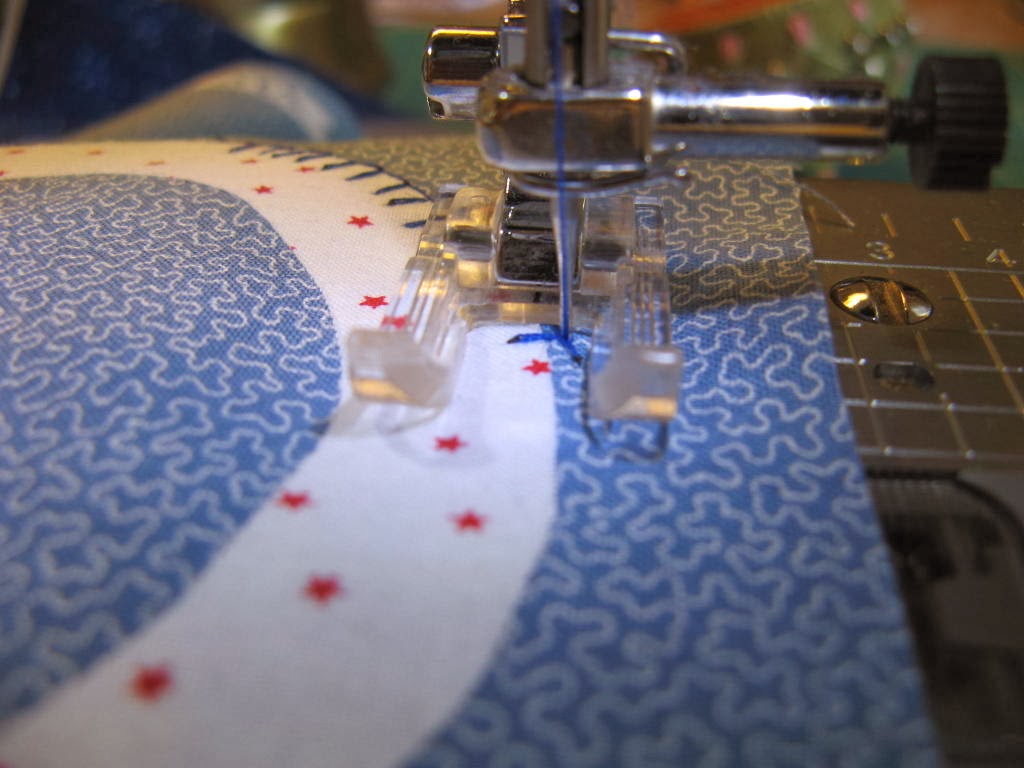 Stitching With 2 Strings Machine Blanket Stitch Applique