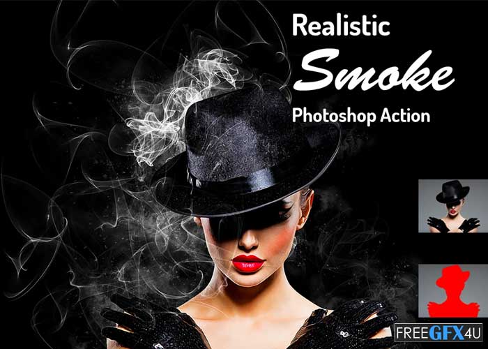 CreativeMarket - Realistic Smoke Photoshop Action Realistic Smoke Photoshop Action