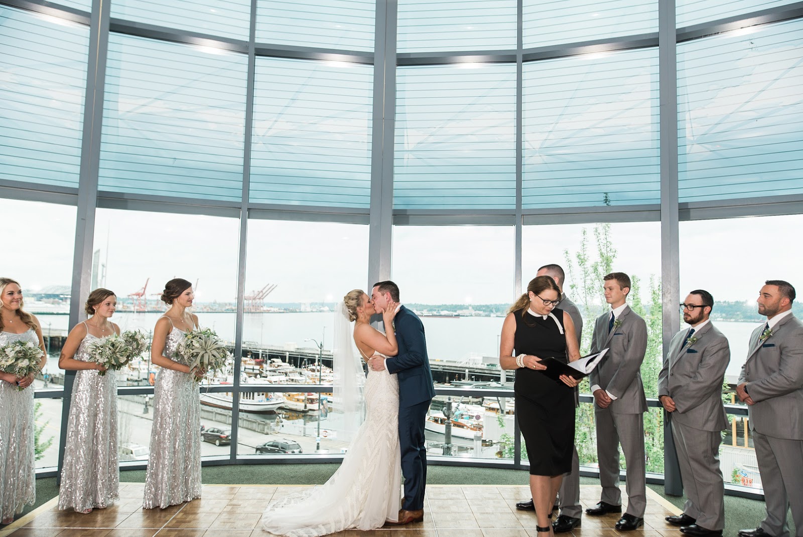 Waterfront Sequin and Driftwood Seattle Real Wedding