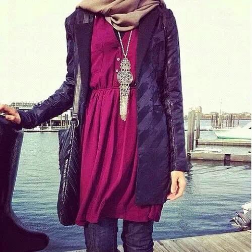 Hijab tunik and coat hijab-fall-winter-trends-2014