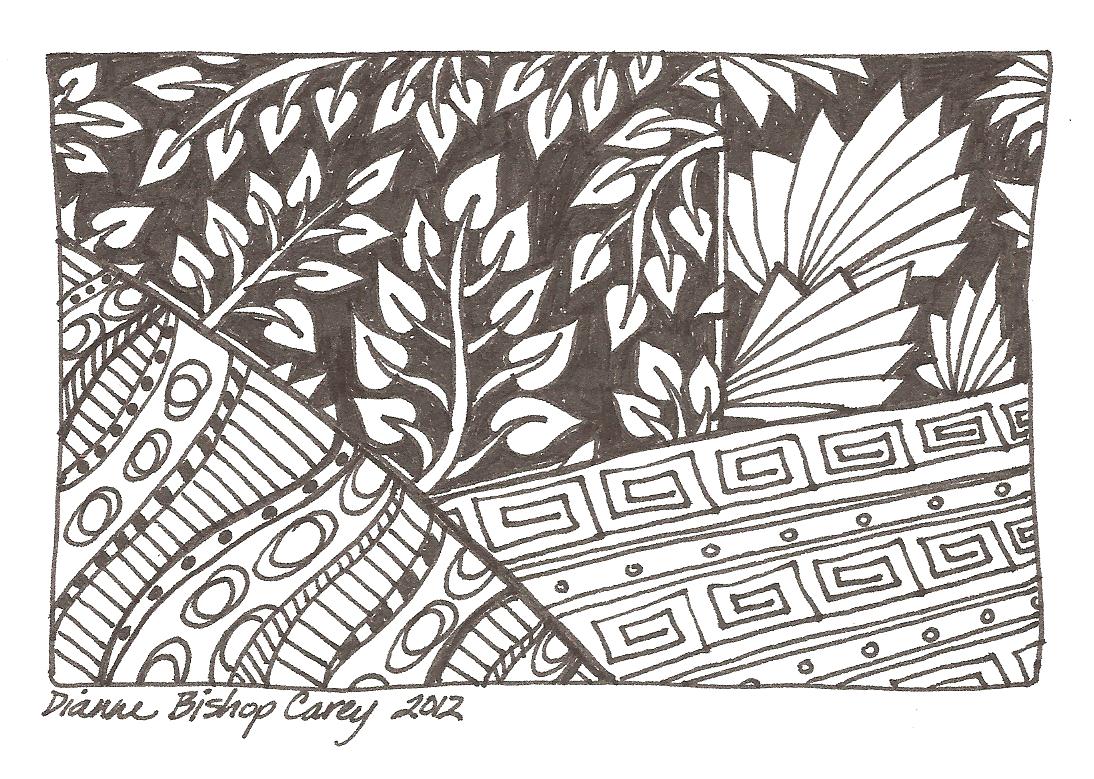 Art Beneath the Cottonwoods Graffiti, Zentangle and Collage