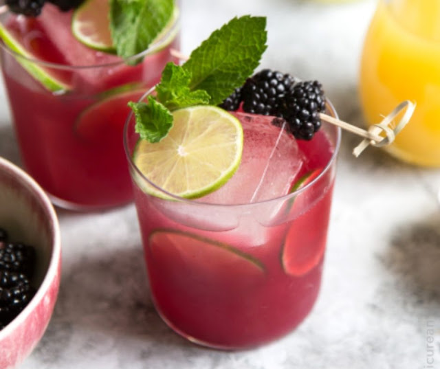 Blackberry Pineapple Rum Cocktail