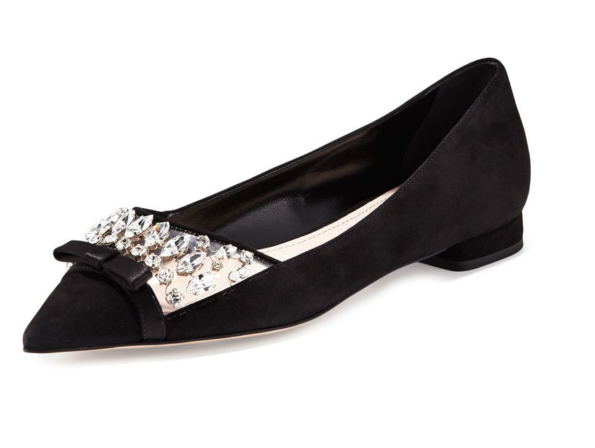miu miu black flats