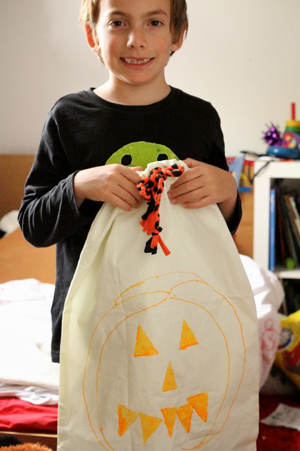 nine stitches Recycled Pillowcase Halloween Treat Bags