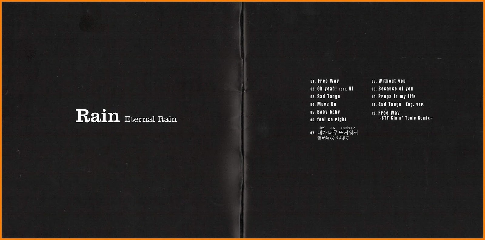 MY K-POP COLLECTION: RAIN: ETERNAL RAIN (16 SEPTEMBER 2006)