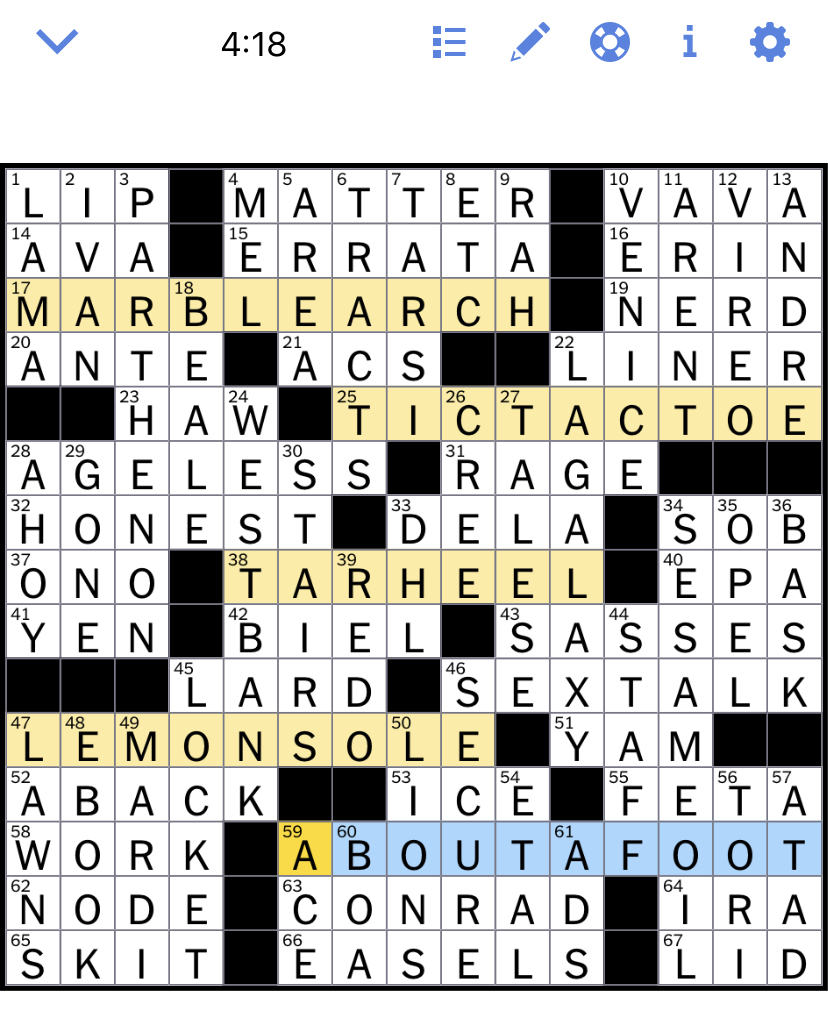 The New York Times Crossword Puzzle Solved Monday s New York Times 