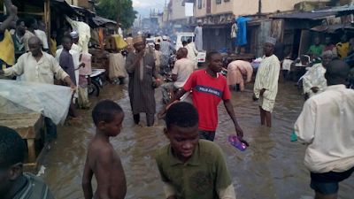1A4 Photos:: Floods takes over some roads in Kano