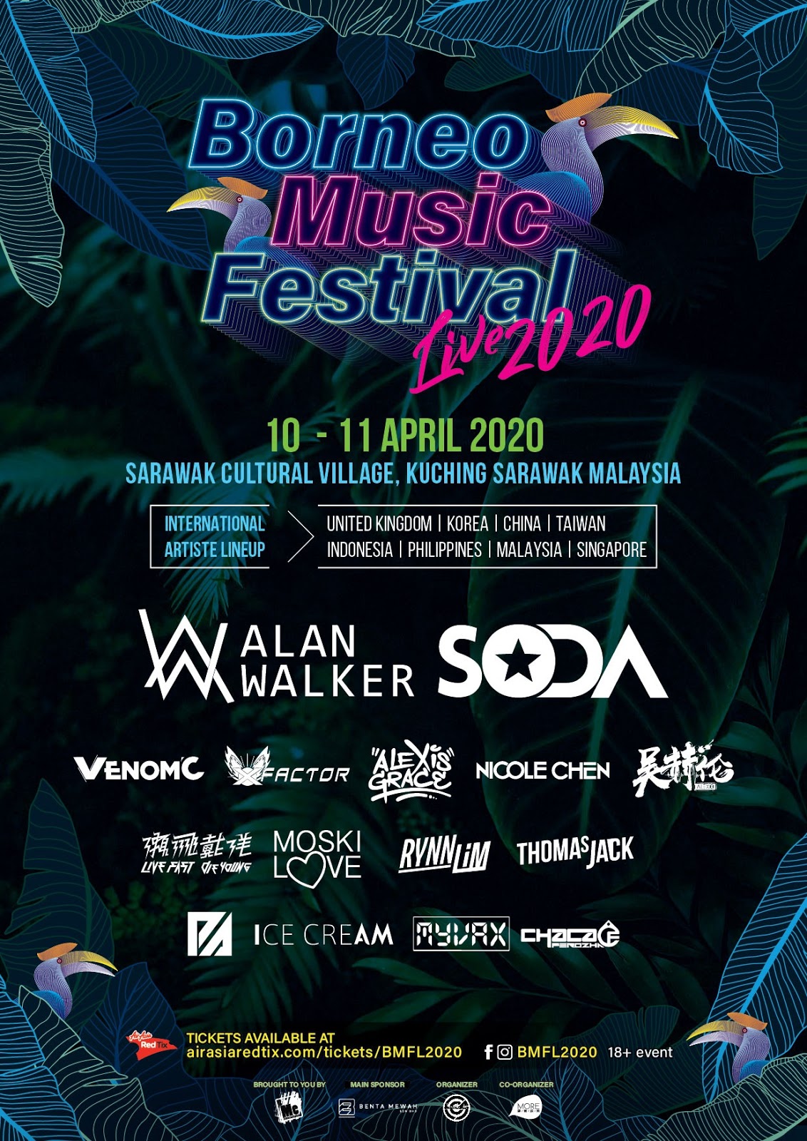 Borneo Music Festival Live 2020 early bird tickets selling out fast