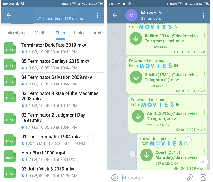 Telegram First source of movies download