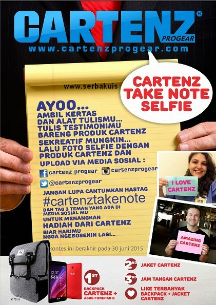 Kontes Cartenz Take Note Selfie Hadiah ASUS Fonepad 8